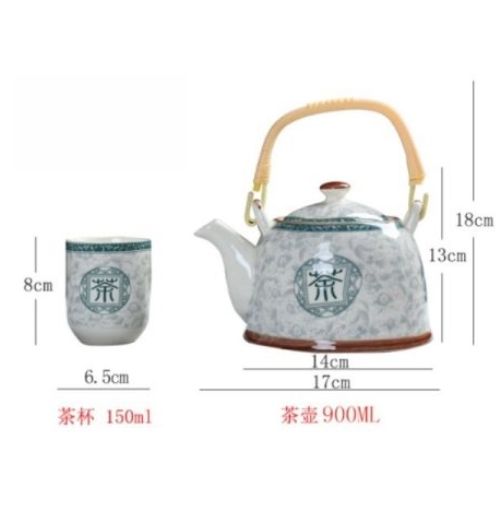 Antique Chinese White Porcelain Teapot Set with Embossed Plum Design for Sale