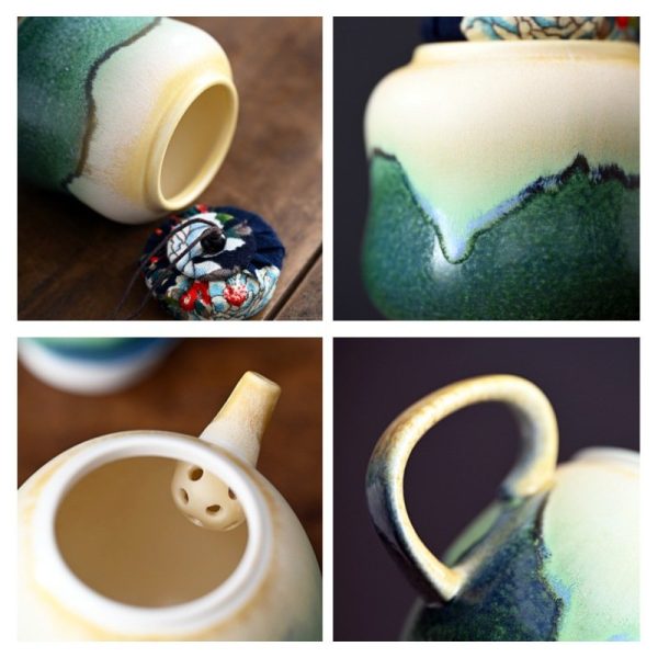 Wood Fired Ash Glaze Kiln Variation Ceramic Antique Gongfu Kung Fu Tea Tray Set - Image 3